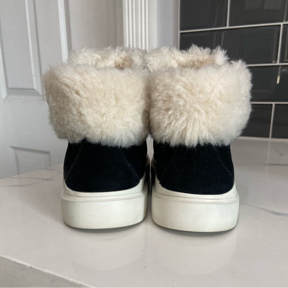 Cole Haan GrandPro Rally Black White Faux Fur-Lined Sneakers Waterproof 9.5 - Picture 5 of 12